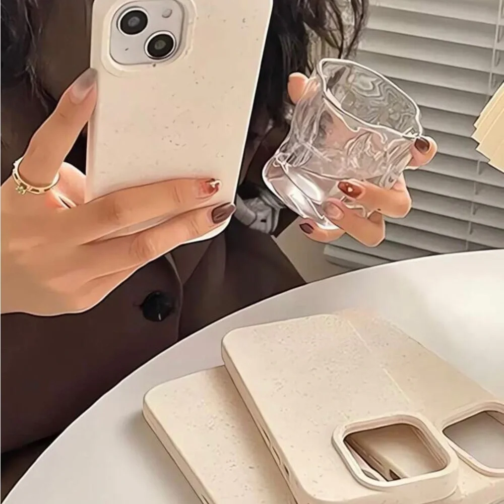 New🔸iPhone 14 Pro Case Stylish Case Color Cream iPhone Protective Case